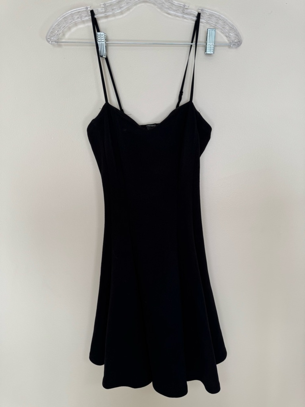 Forever 21 Black Spaghetti-Strap Mini Dress